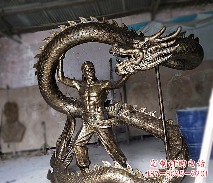 湖北高质量的文化艺术装饰铜雕龙雕塑