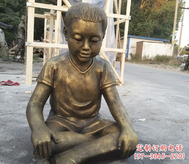 湖北孩子们的梦想-铜质儿童雕塑