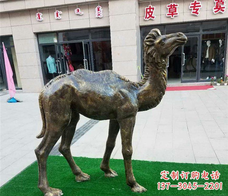 湖北精美铜雕骆驼雕塑