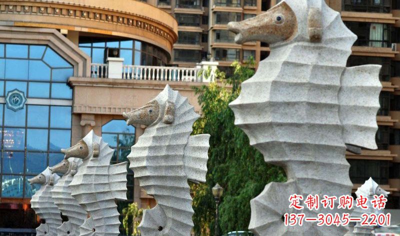湖北艺术级小区喷水马雕塑