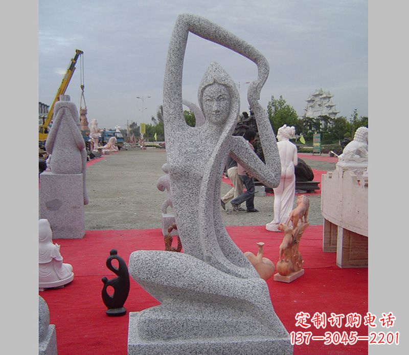 湖北中领雕塑定制精美瑜伽美女雕塑