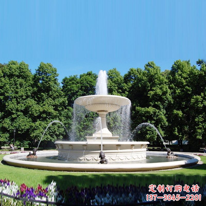 湖北大型欧式石雕喷泉雕塑，提升园林气派
