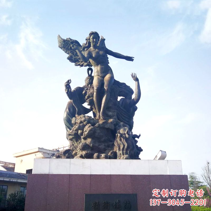 湖北雕刻传说——精卫填海景观雕塑
