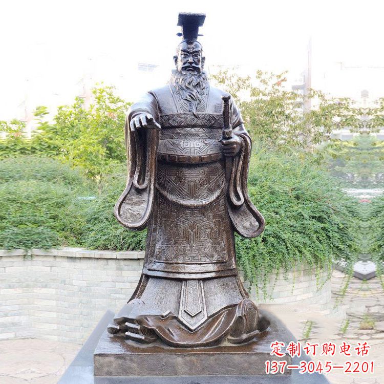 湖北公园原理历史名人古代著名帝王雕塑秦始皇雕像