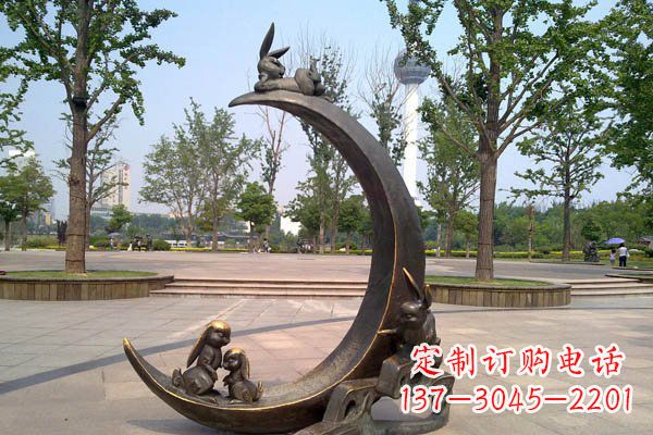 湖北典雅月亮铜雕