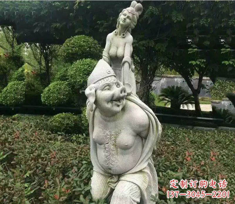 湖北纪念猪八戒,收藏高端石雕猪八戒塑像