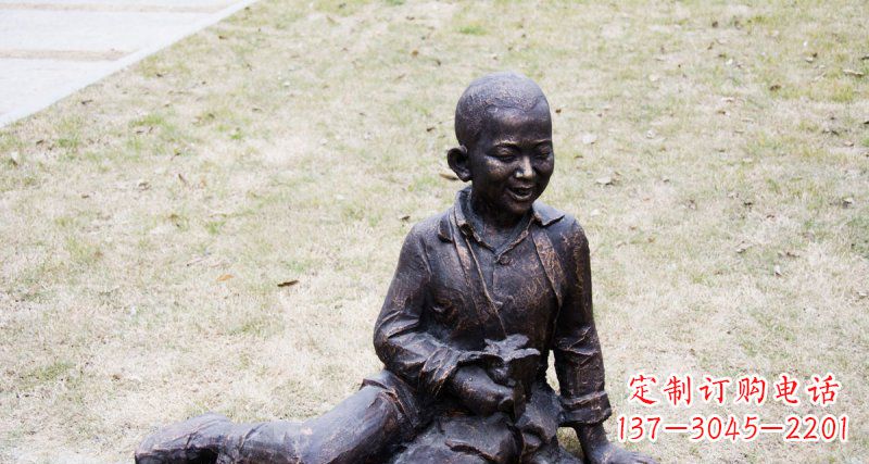 湖北儿童景观铜雕