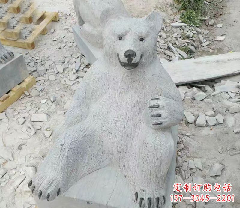 湖北精美狗熊石雕