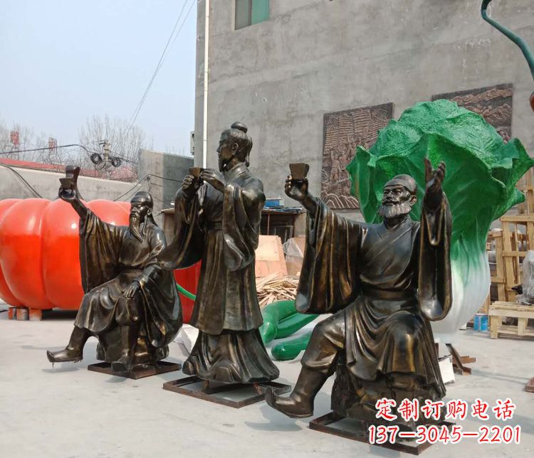 湖北浓缩古代江湖英雄——名人雕塑
