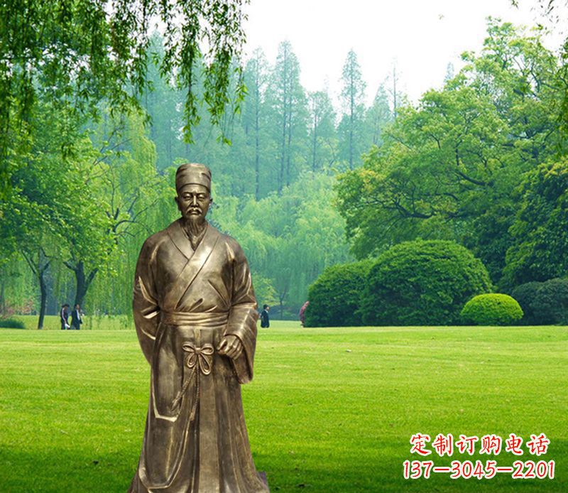 湖北李时珍铜雕,精美古典雕塑定制