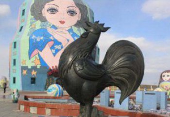 湖北艺术精美的公鸡雕塑