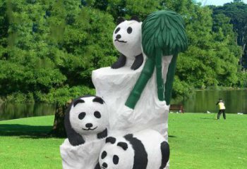 湖北公园大熊猫雕塑