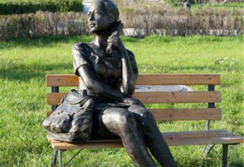 湖北人物座椅雕塑——少女望远