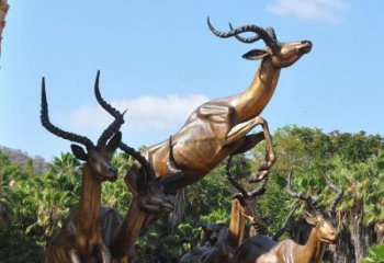 湖北立体雕塑——羚羊奔跑