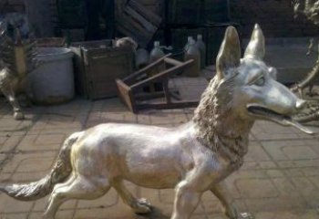 湖北铸铜小狗动物雕塑