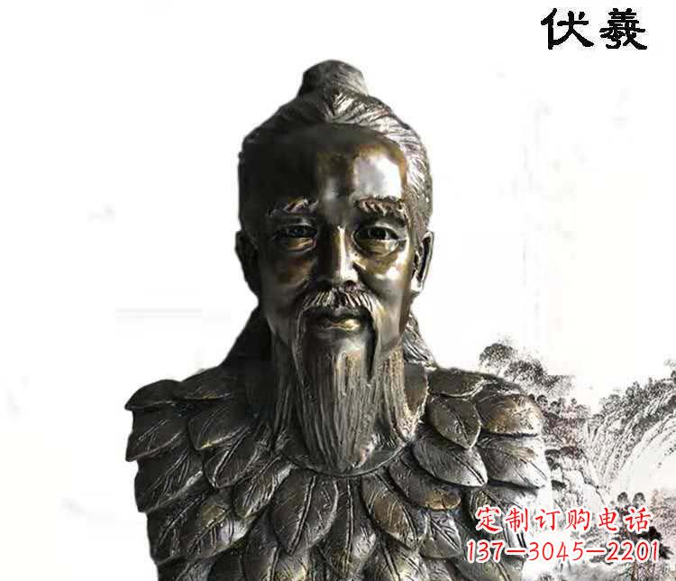 湖北经典古神伏羲雕像,文化艺术绽放光芒