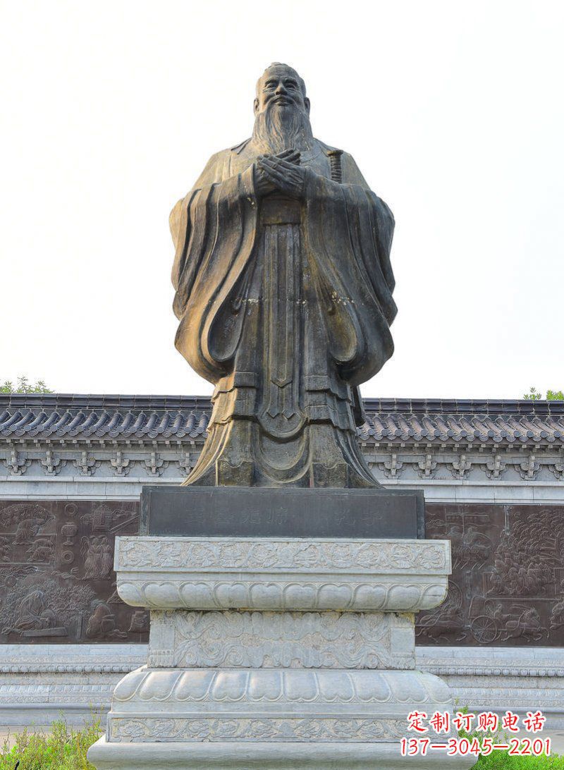 湖北中领雕塑-孔子铜雕