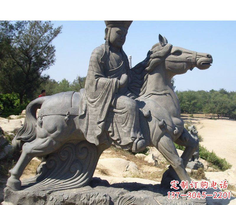 湖北中领雕塑：古代人物唐僧骑马雕塑