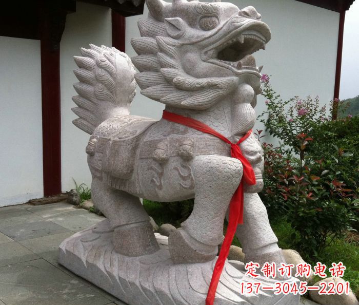 湖北古典神麒麟石雕,令人叹为观止的精美艺术