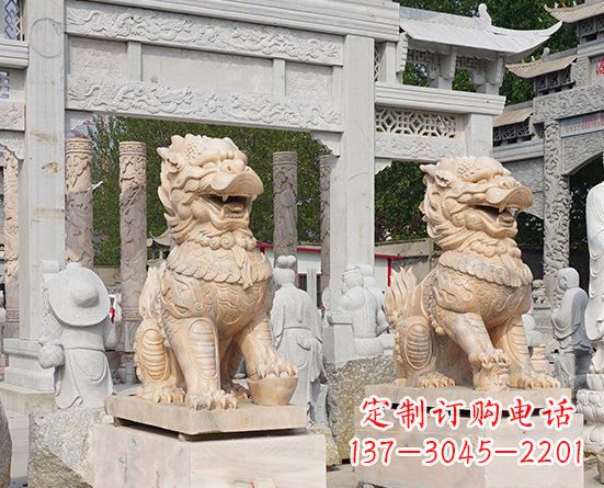 湖北古典神麒麟石雕,传承古老文化