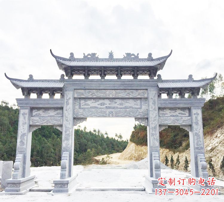 湖北中领雕塑精美牌坊雕塑