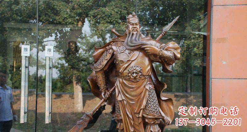 湖北关公古代人物铜雕