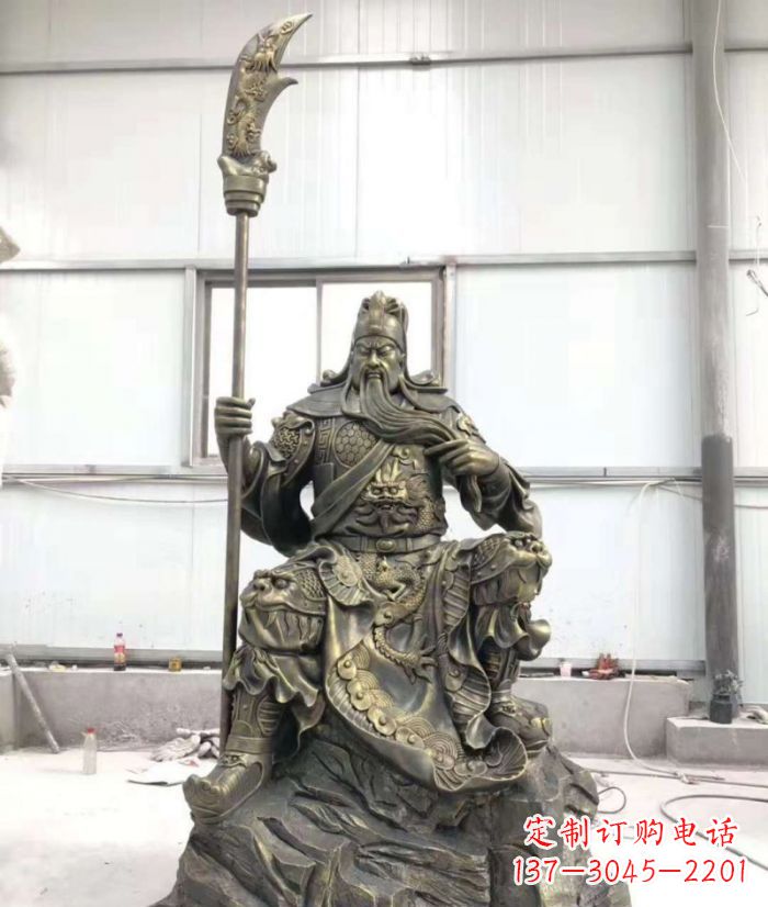 湖北关公人物铜雕 (3)