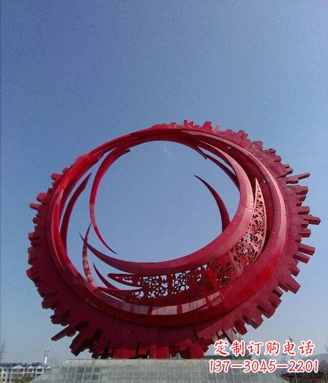 湖北广场不锈钢齿轮圆盘雕塑