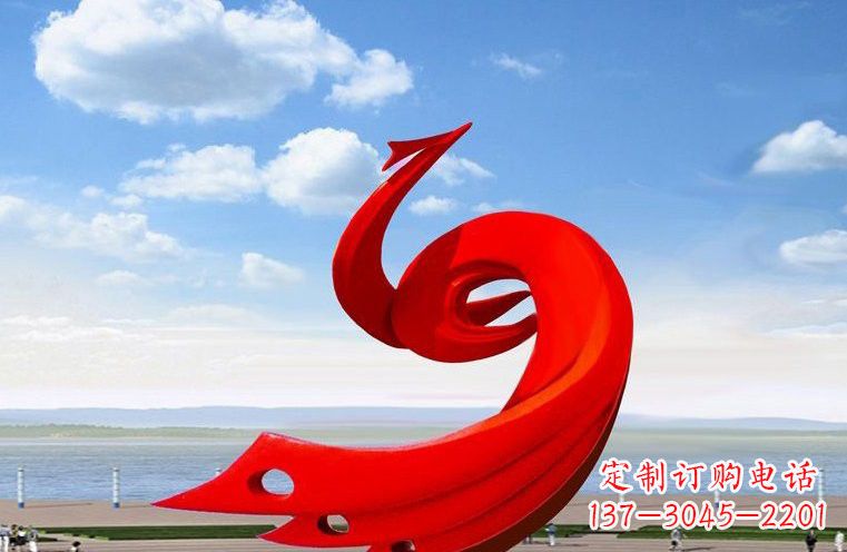 湖北广场不锈钢抽象凤凰222