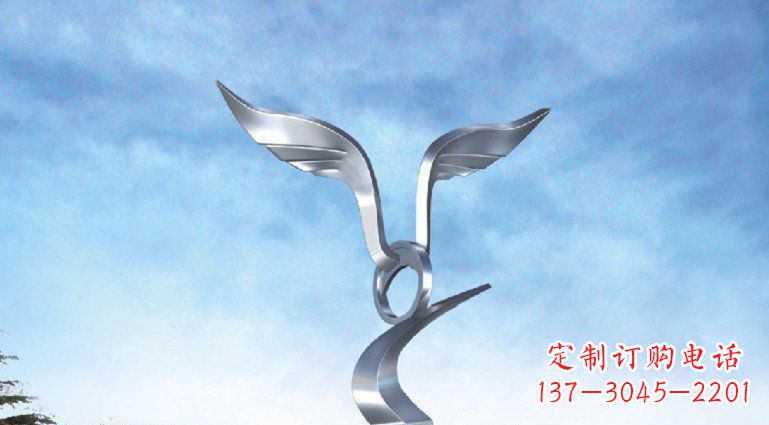湖北中领雕塑出品:不锈钢海鸥雕塑