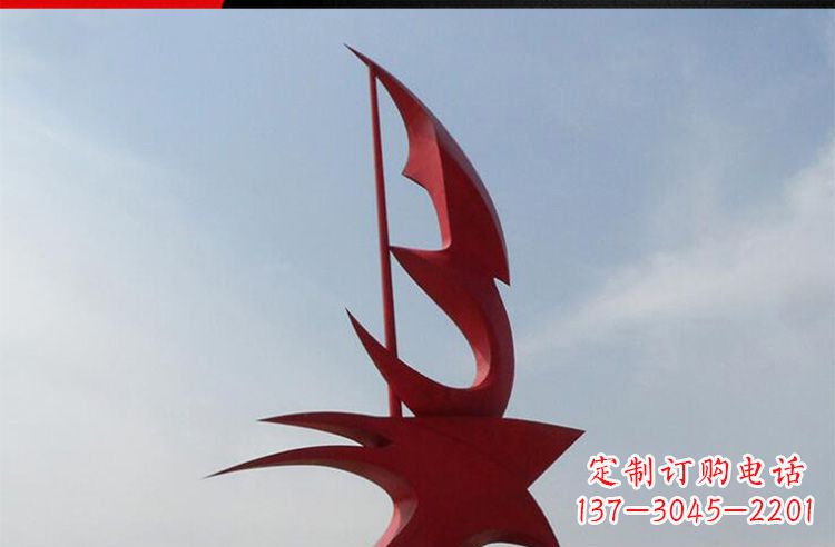 湖北广场不锈钢船帆景观雕塑