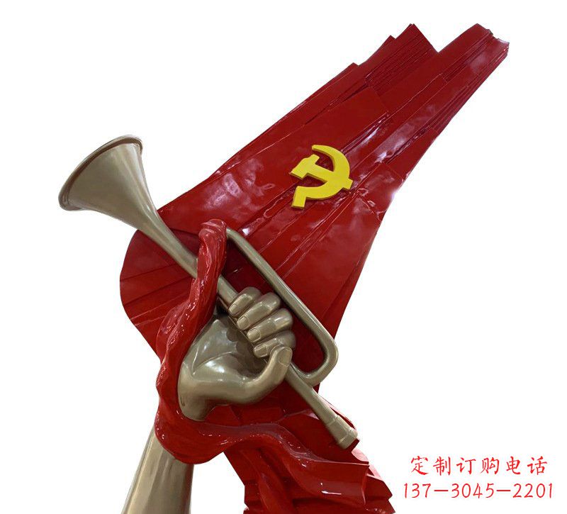 湖北优质不锈钢党旗雕塑