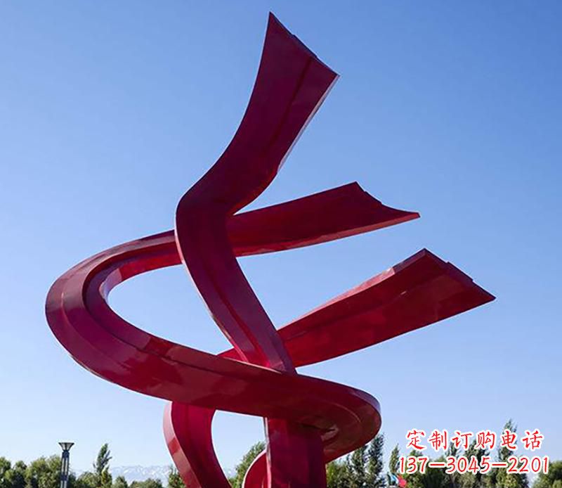 湖北不锈钢飘带景观雕塑