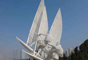 湖北不锈钢帆船比赛运动雕塑