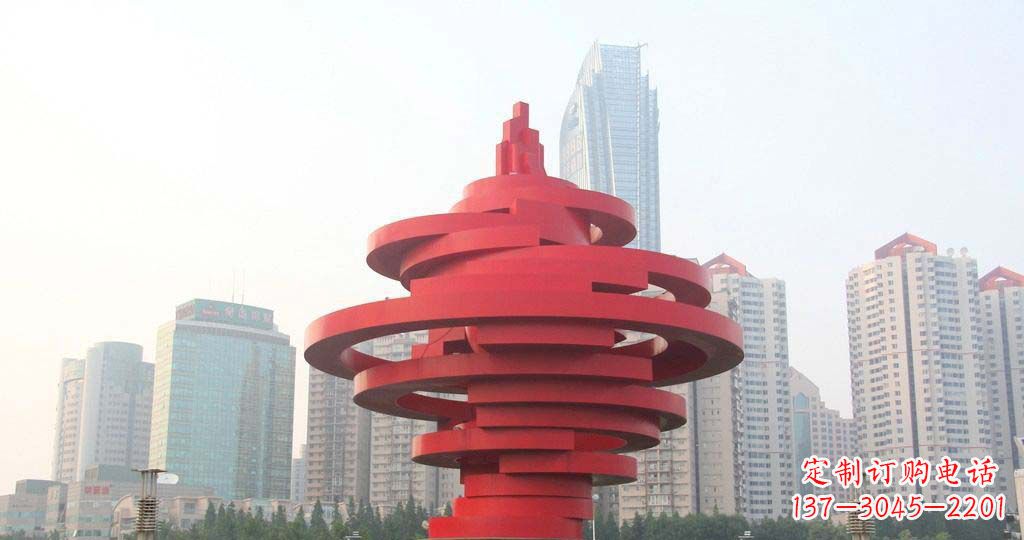 湖北广场不锈钢火炬雕塑