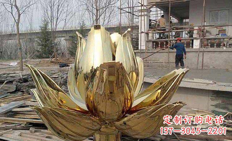 湖北广场不锈钢莲花雕塑