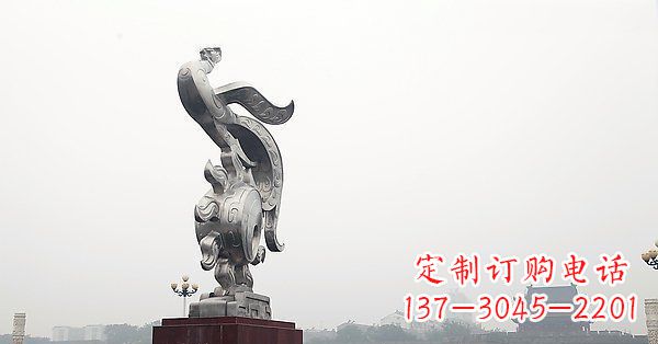 湖北炫丽凤凰，景观雕塑精美绝伦