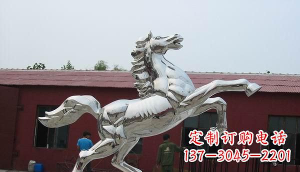 湖北广场不锈钢马动物雕塑