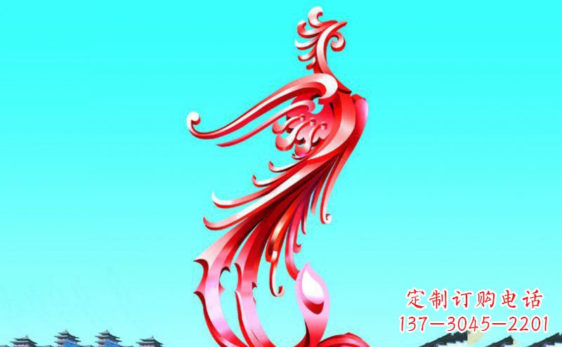 湖北精美的凤凰不锈钢塑料雕塑