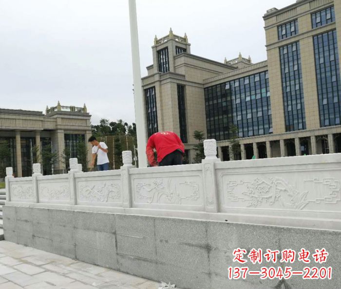湖北广场景观大理石栏板雕塑 (2)