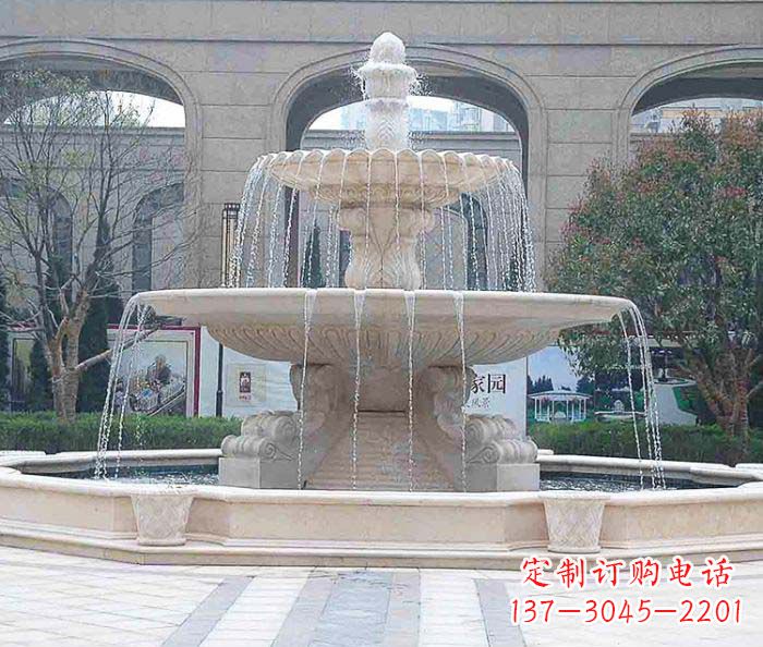 湖北广场景观大型喷泉石雕