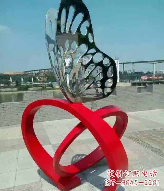 湖北中领雕塑|以不锈钢打造的高端蝴蝶雕塑