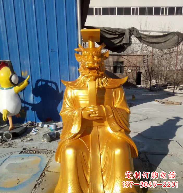 湖北中领雕塑:精美龙王铜雕