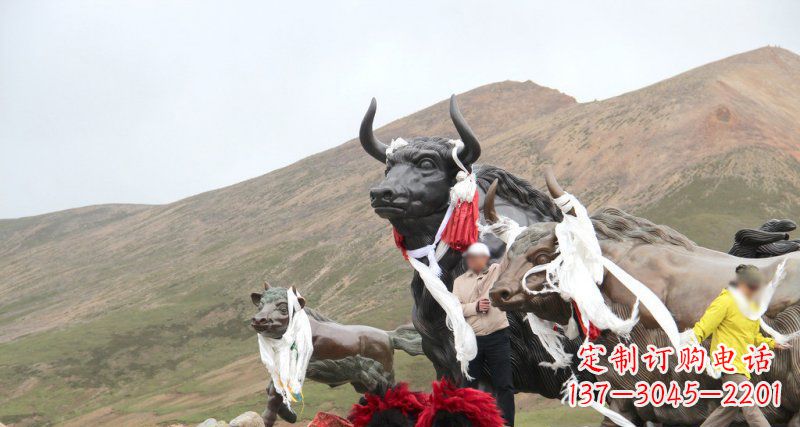 湖北完美纪念：牦牛景观铜雕
