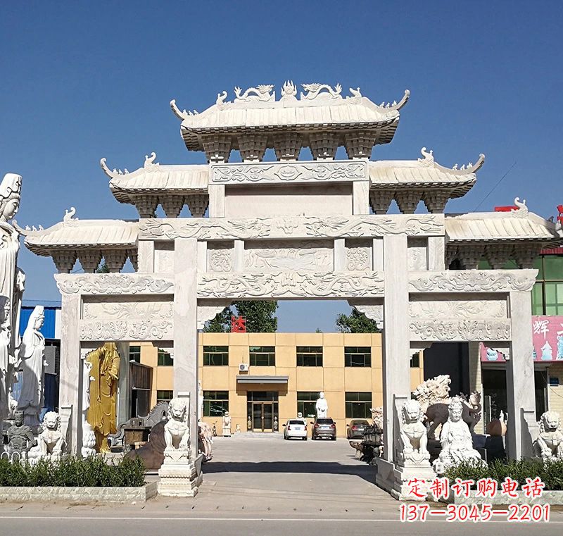 湖北广场石雕牌坊:品质卓越的牌坊雕塑