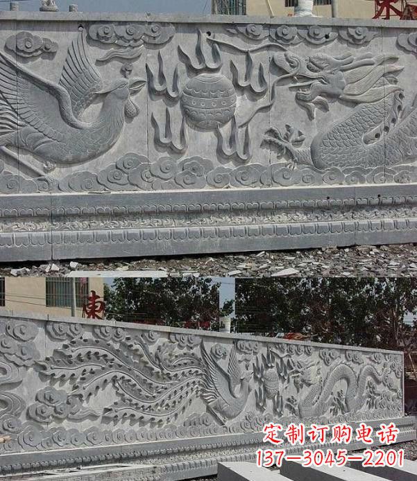 湖北精美石浮雕影壁雕塑