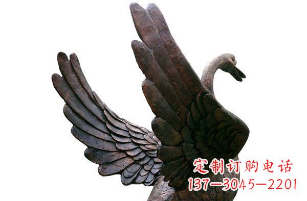 湖北中领雕塑|优雅大气的铜雕天鹅