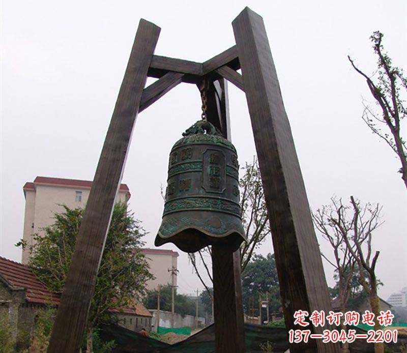 湖北广场铜钟雕塑 (2)