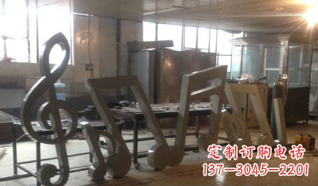 湖北广场音符不锈钢雕塑