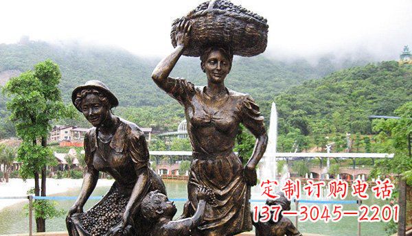 湖北中领雕塑丰收葡萄铜雕